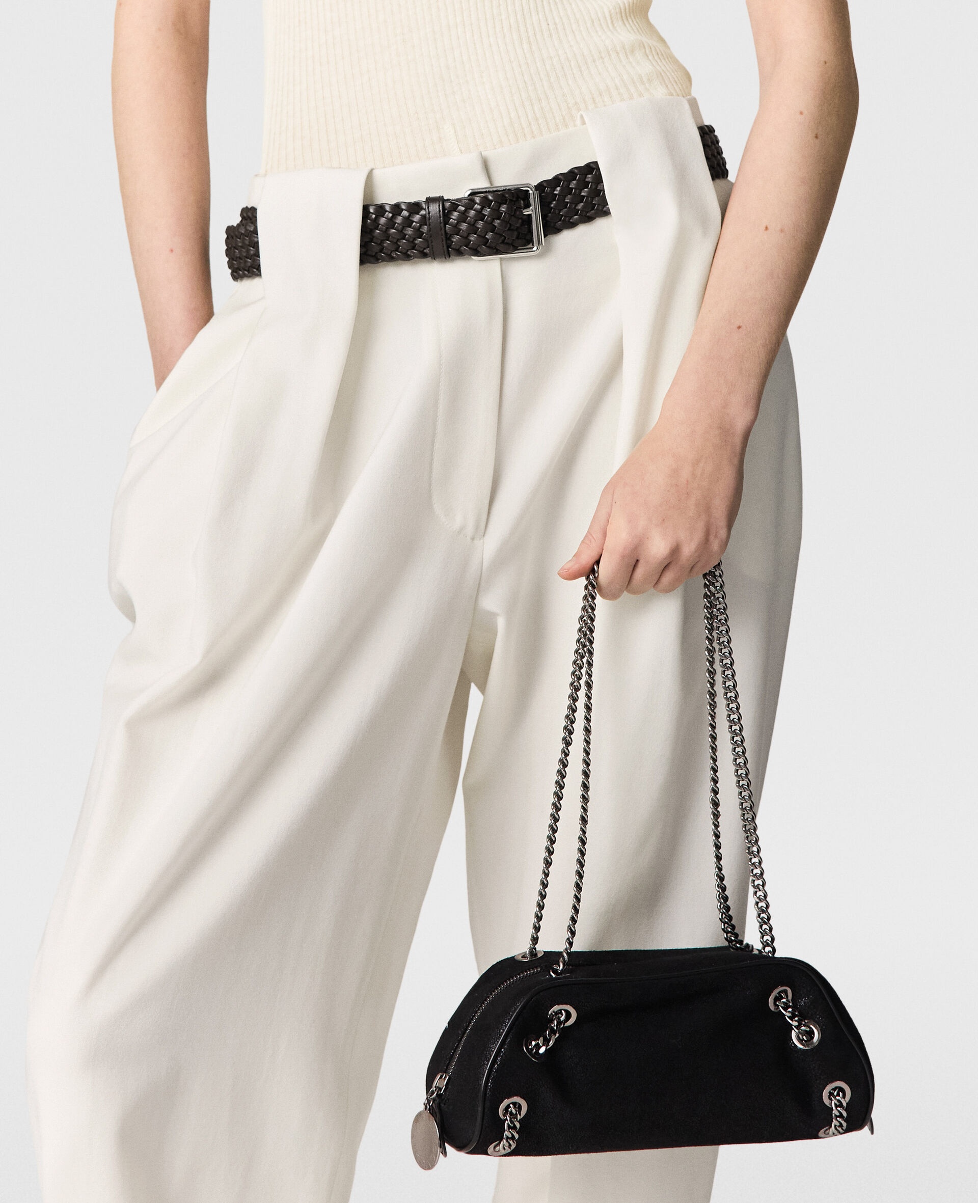 Slouchy Paneled Pleated Pants - 3