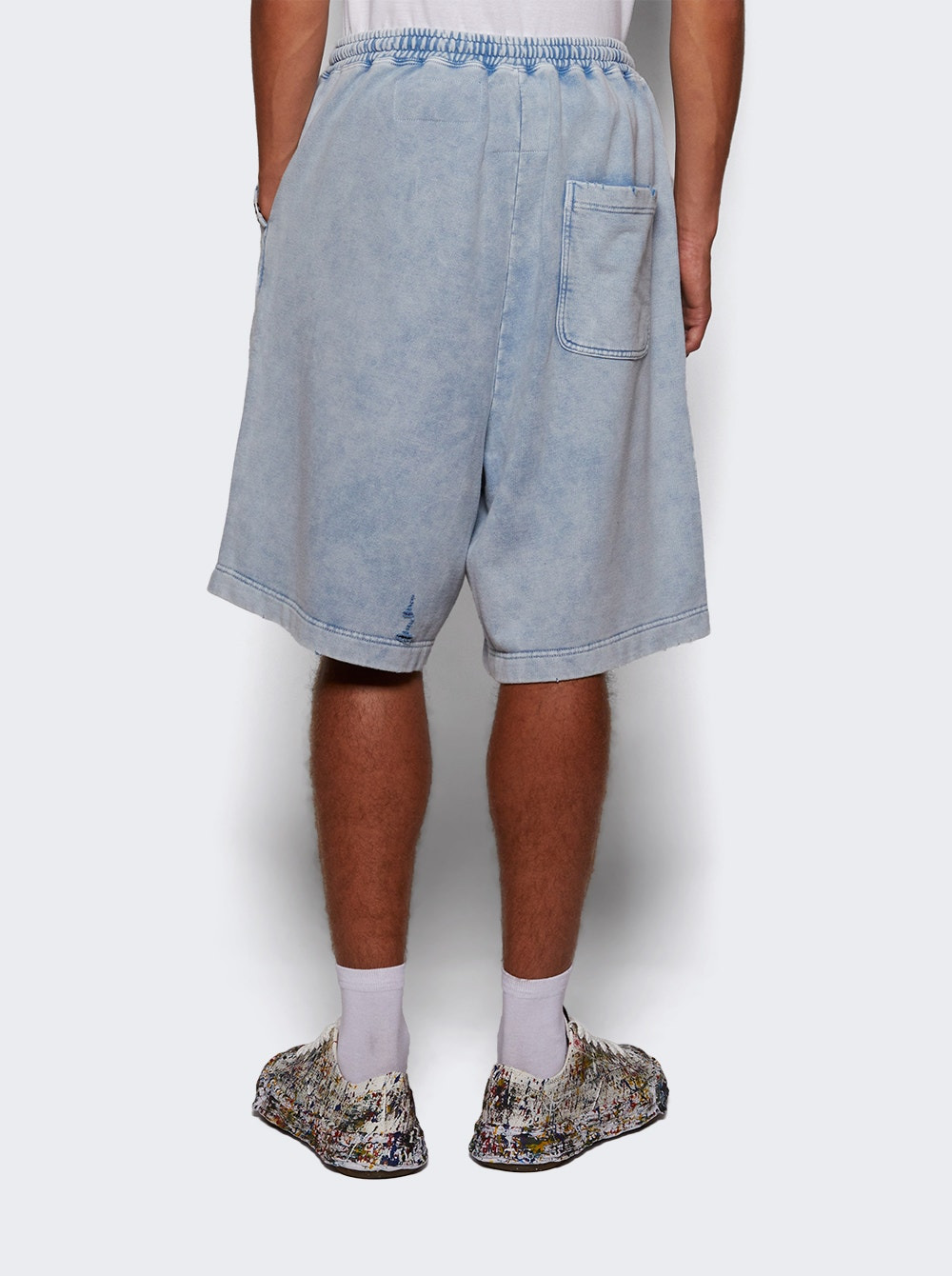 Bleached Shorts Blue - 4