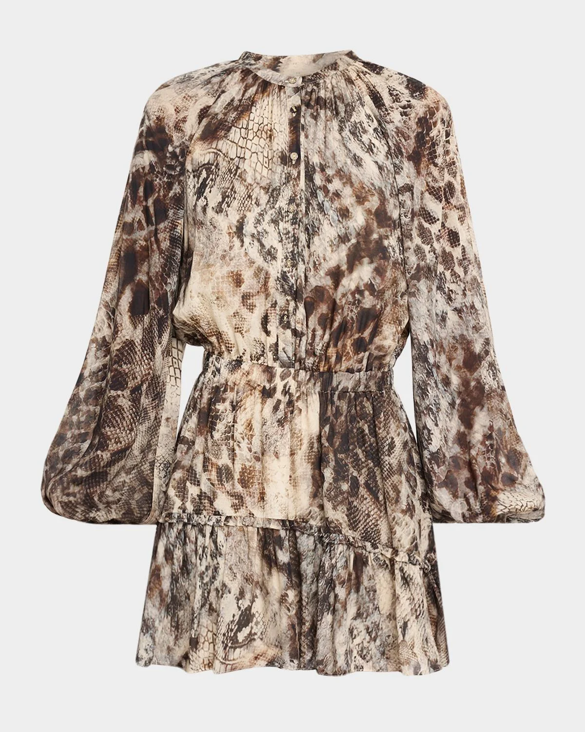 Vivi Snake-Printed Mini Dress - 1