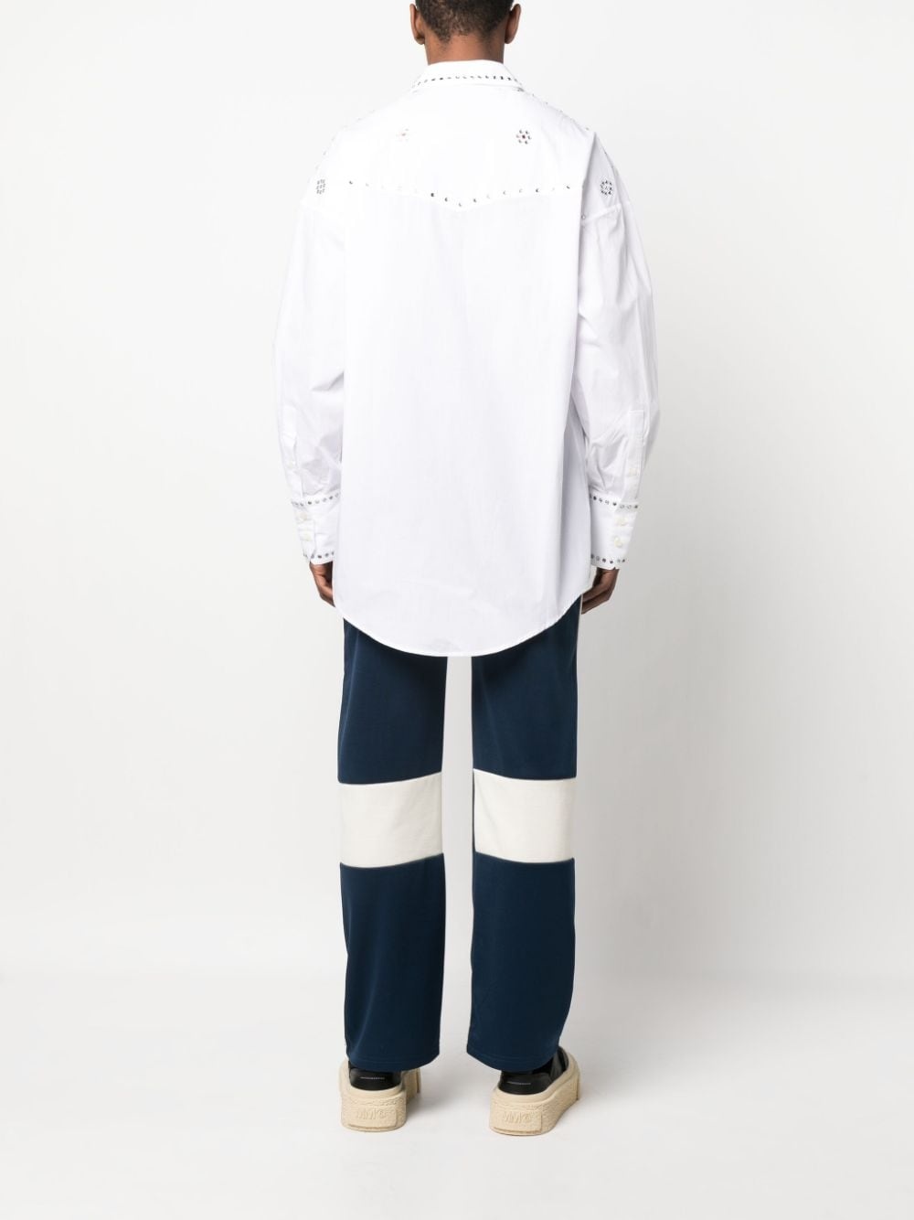 rhinestone-embellished cotton shirt - 4