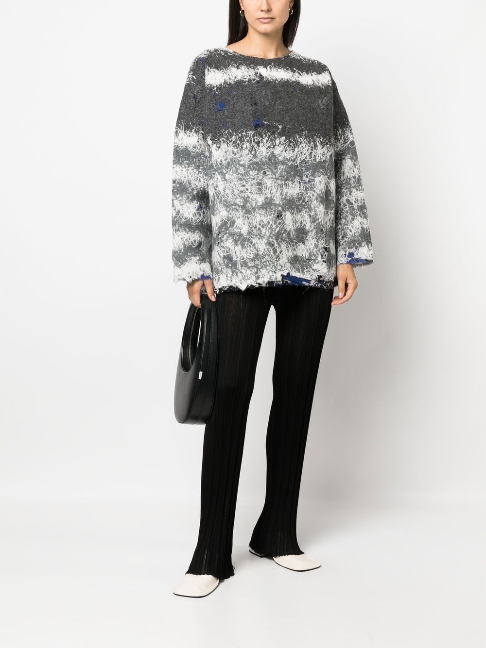 contrasting-stitch knit jumper - 2