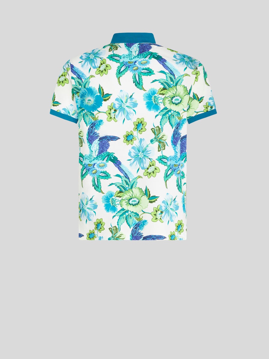 POLO SHIRT WITH FLORAL PRINT - 5