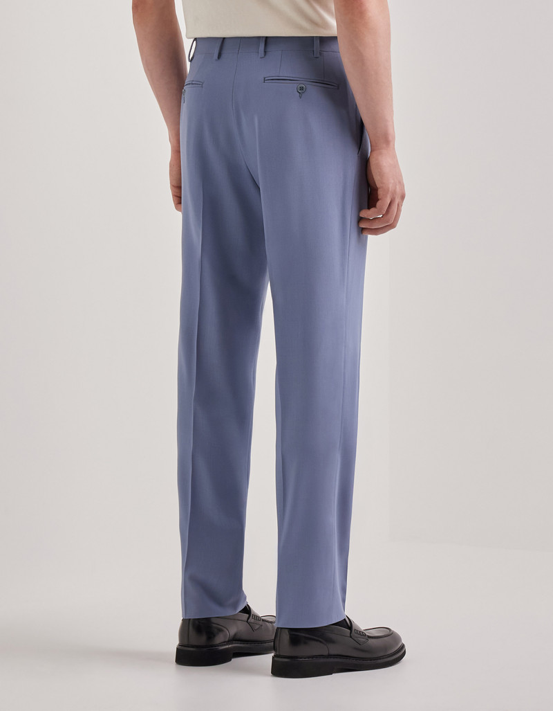 IMPECCABILE LIGHT BLUE REGULAR FIT WOOL PANTS 3
