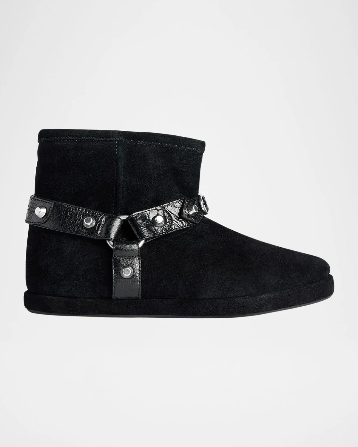 Alaska Soft Shearling-Lined Suede Ankle Booties - 1