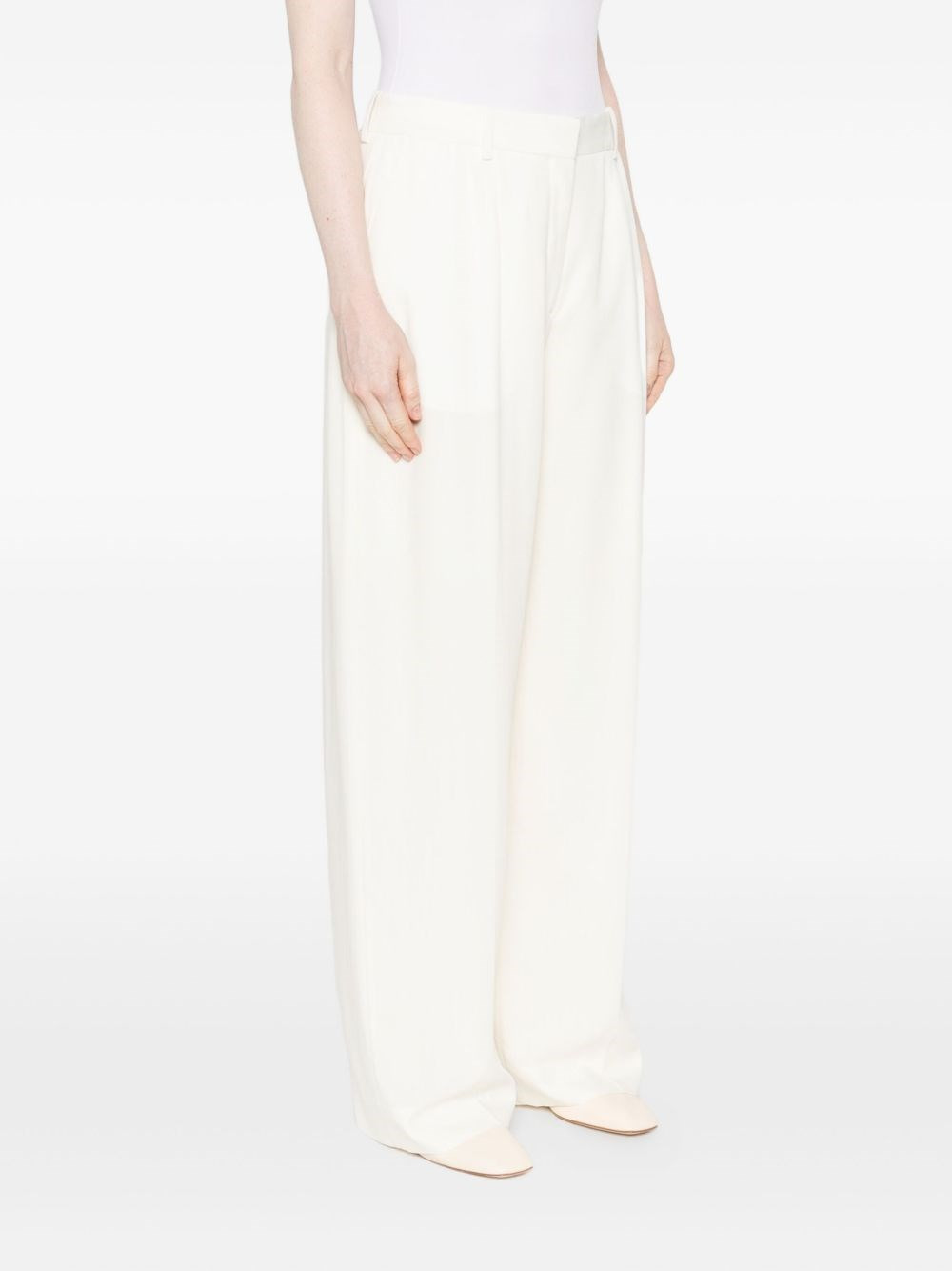 Wool blend fluid trousers - 3