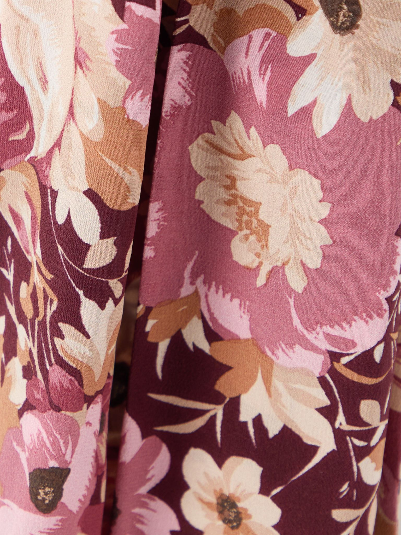 Cropped floral-print silk-crepe top Pink - 5