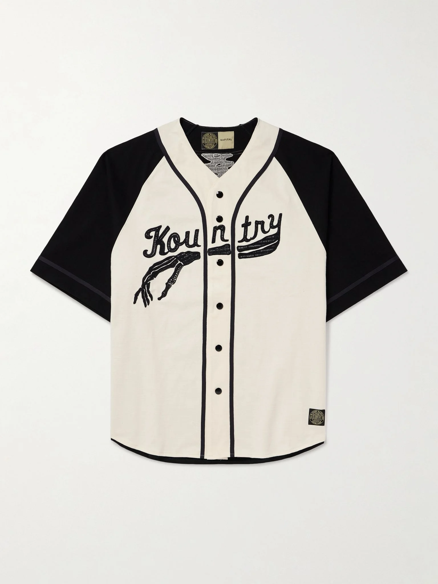 Oversized Logo-Appliquéd Cotton-Jersey Shirt Ecru - 1