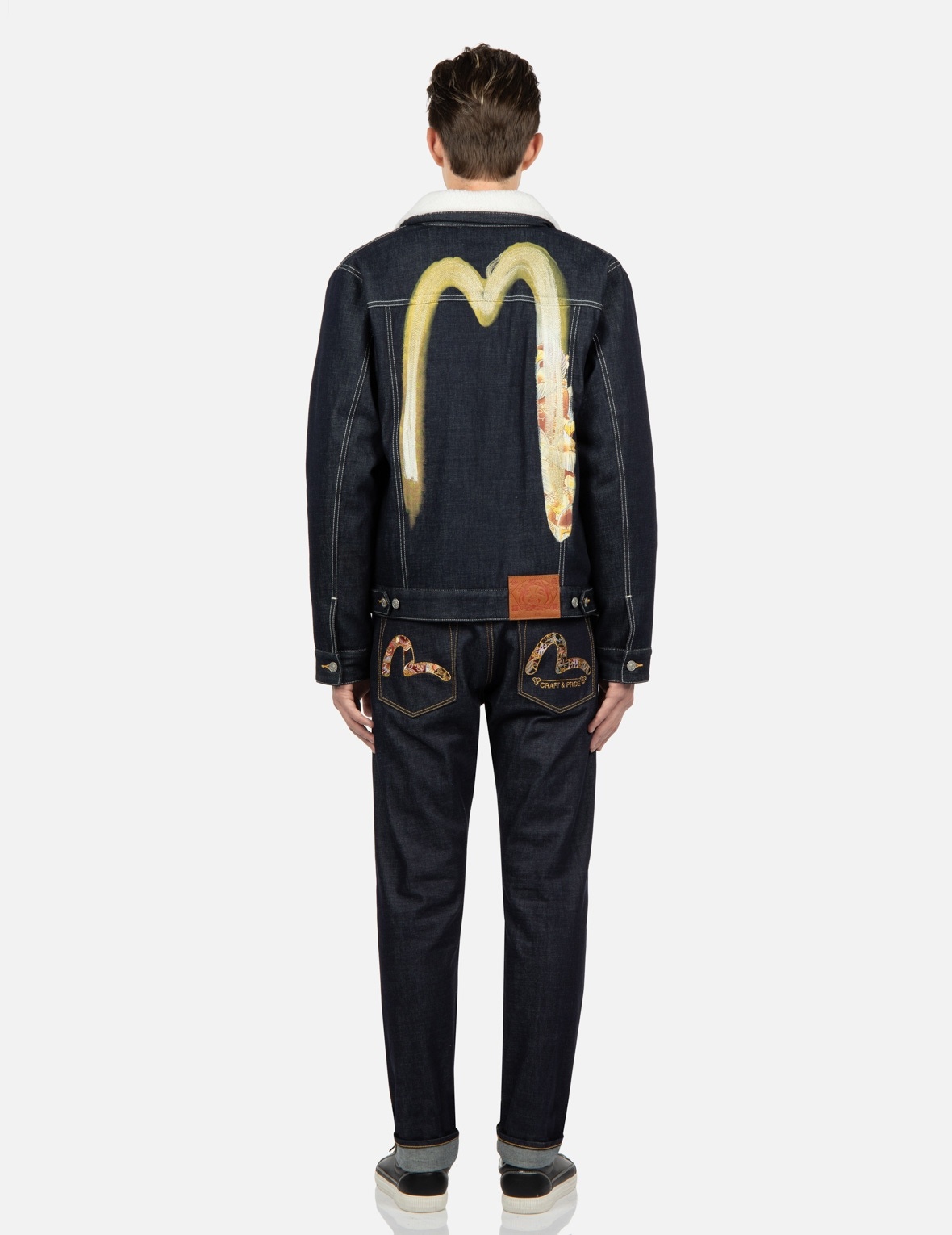 TWO-LAYER BRUSHSTROKE DAICOCK SHERPA-LINED DENIM JACKET - 5