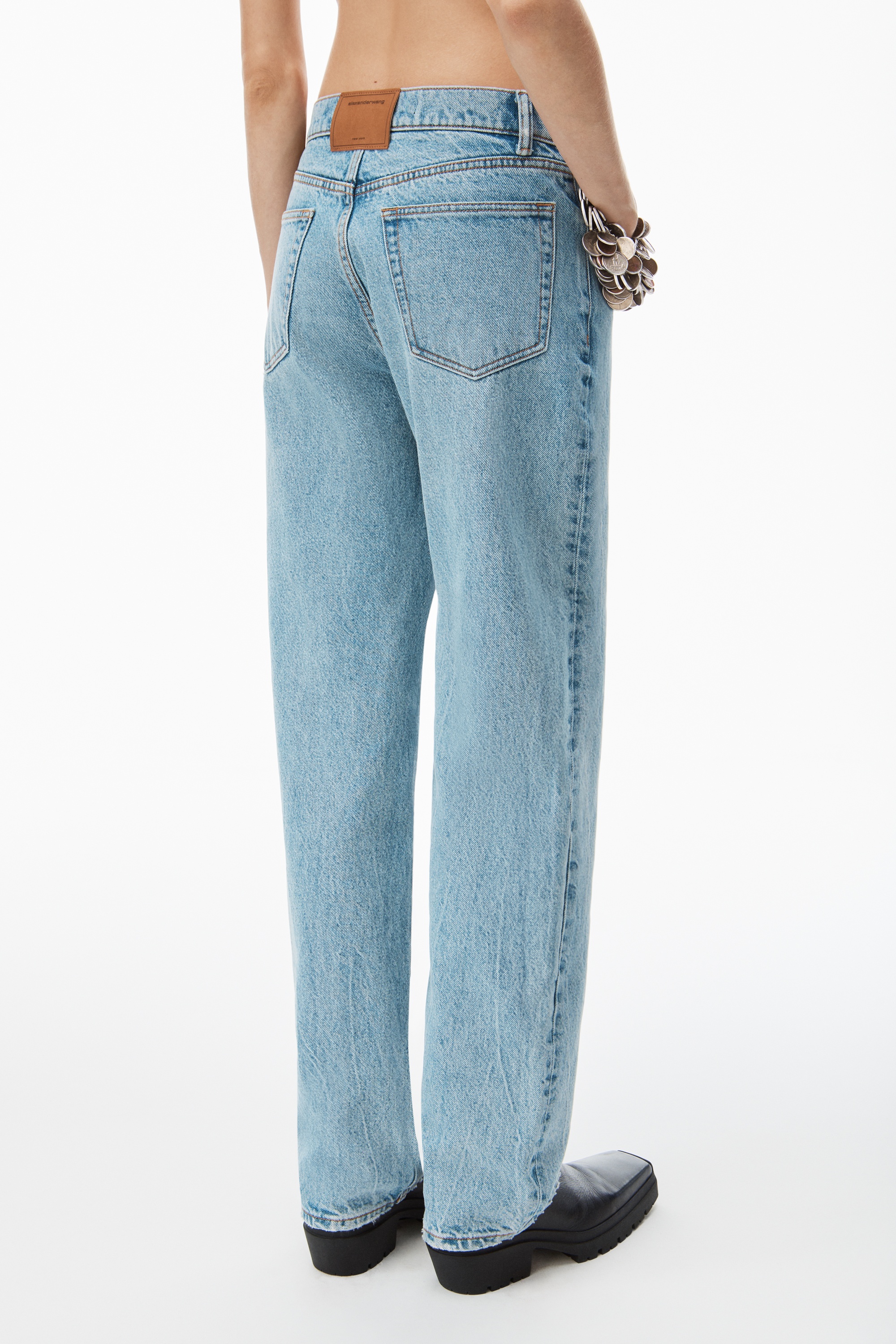 EZ MID-RISE STRAIGHT-LEG JEAN IN DENIM - 5