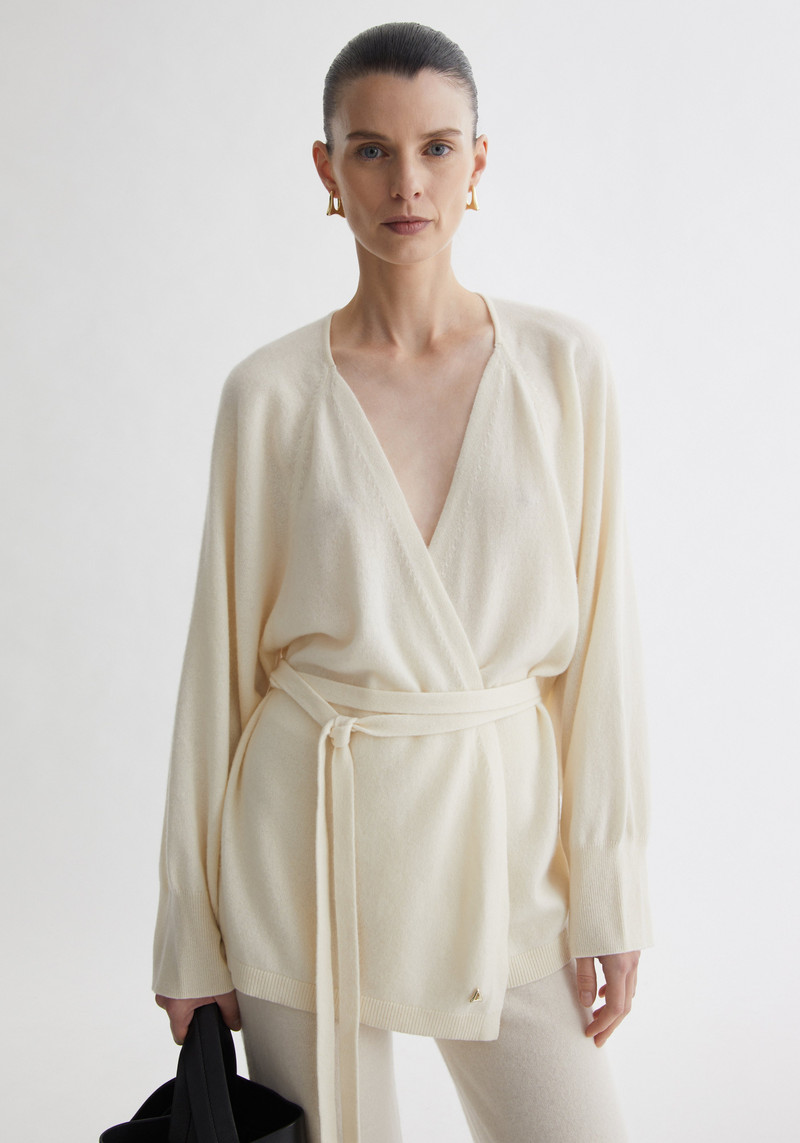CLOUD Cashmere blend wrap cardigan 1