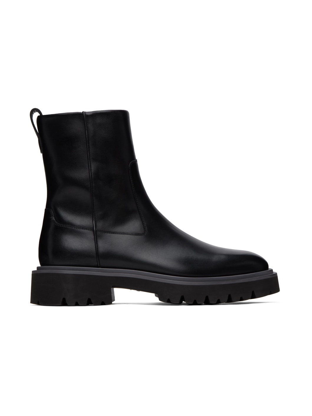 Black Leather Chelsea Boots - 1