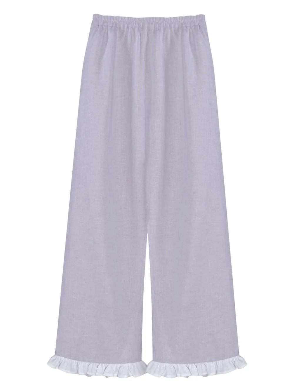 organic linen straight-leg trousers - 1