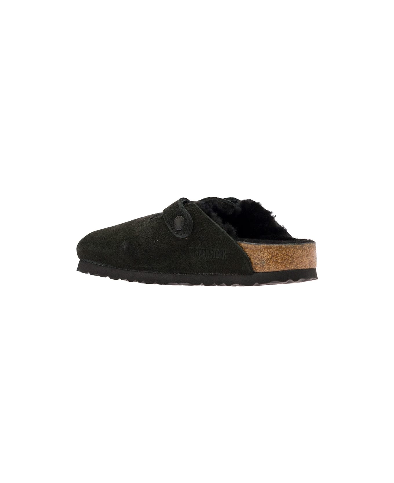 'boston' Black Shearling Sabot Man Birkenstock - 2
