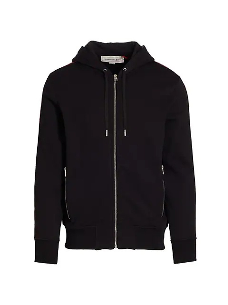 Black Selvedge Logo Tape Hoodie 1
