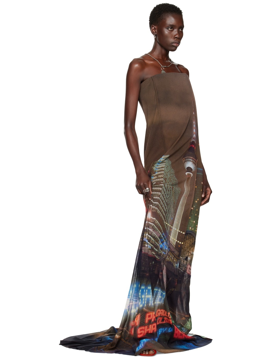 Brown Shayne Oliver Edition Maxi Dress - 5