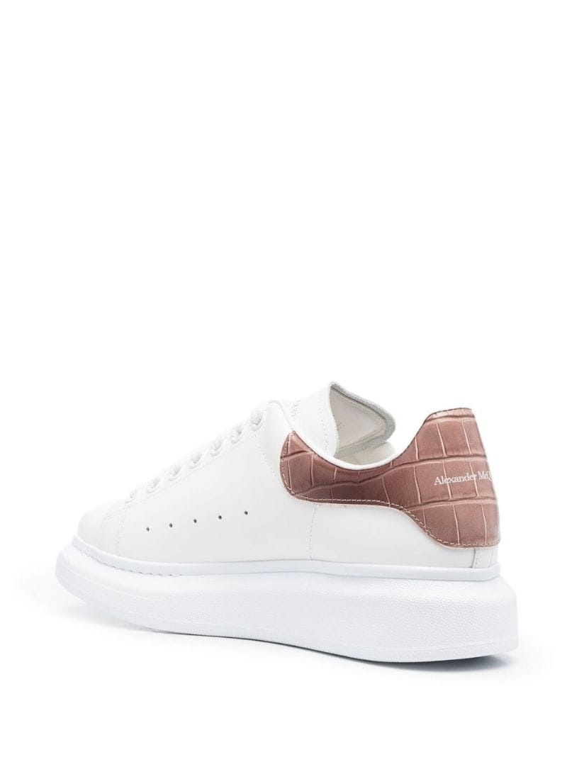 crocodile-effect low-top sneakers - 3