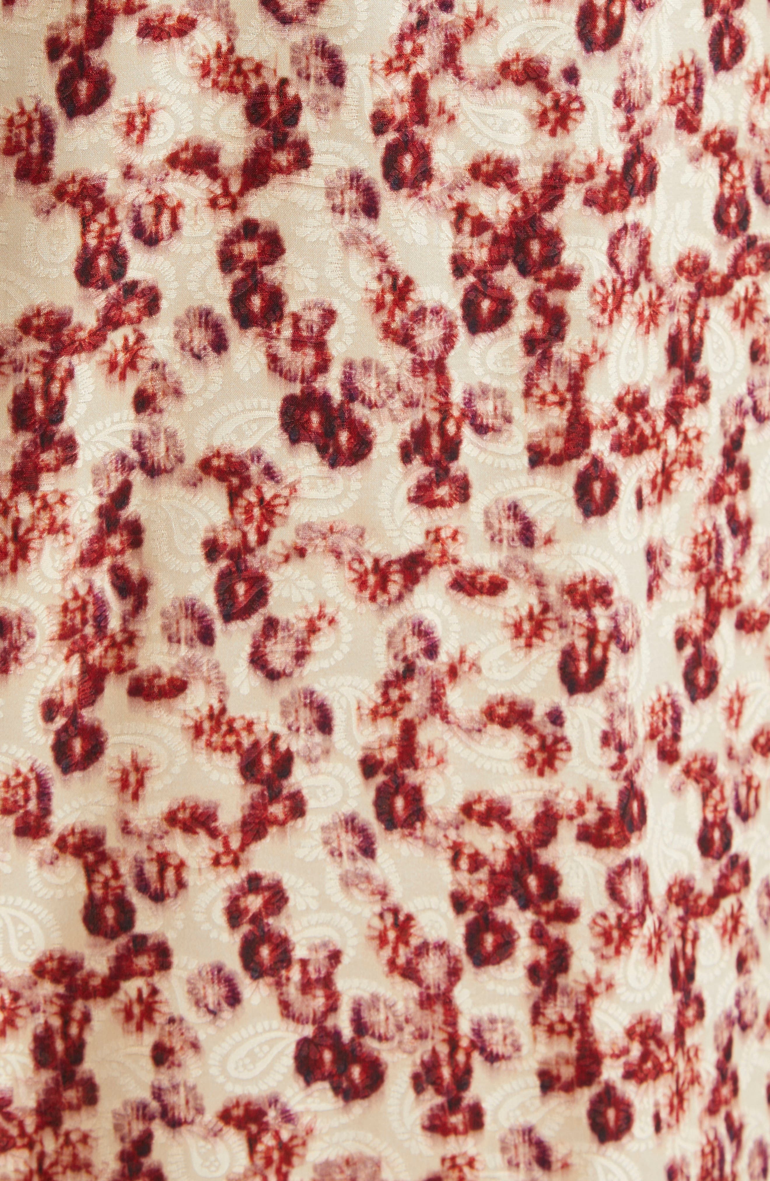 Isabel Marant Lyndsay Floral Jacquard Midi Dress in Garnet at Nordstrom - 6