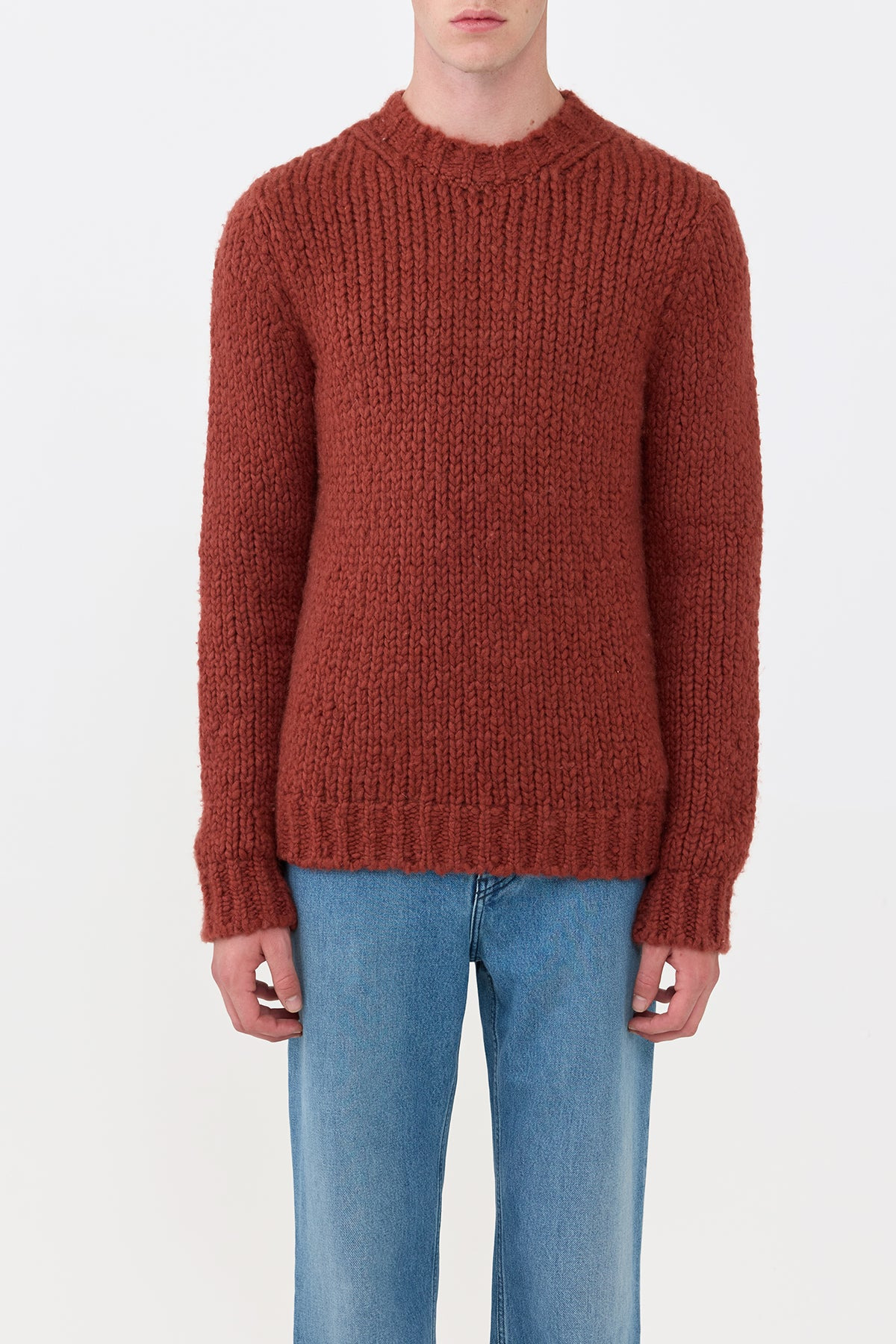 Lawrence Knit Sweater in Burnt Sienna Welfat Cashmere - 2