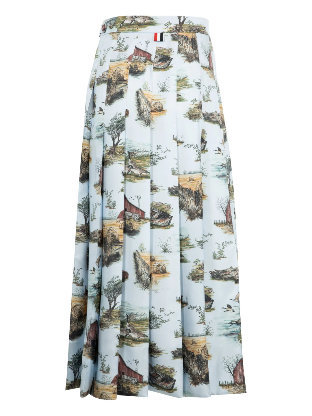 Calf Length Classic Back Pleated Skirt Women - 2