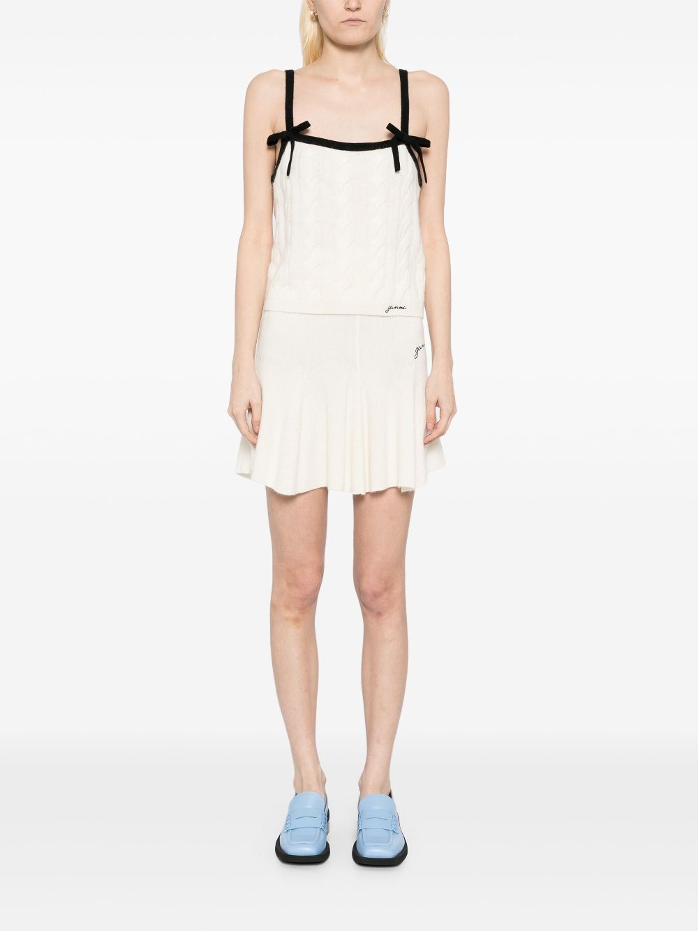 bow detailing vest - 2