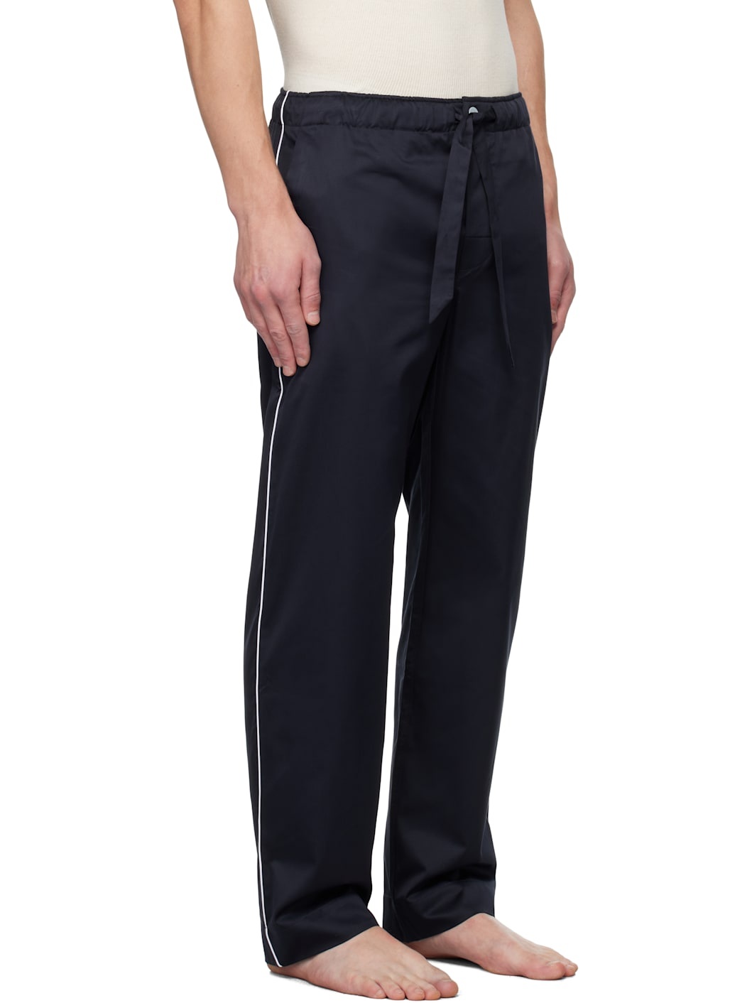 Navy Sateen Pyjama Pants - 2