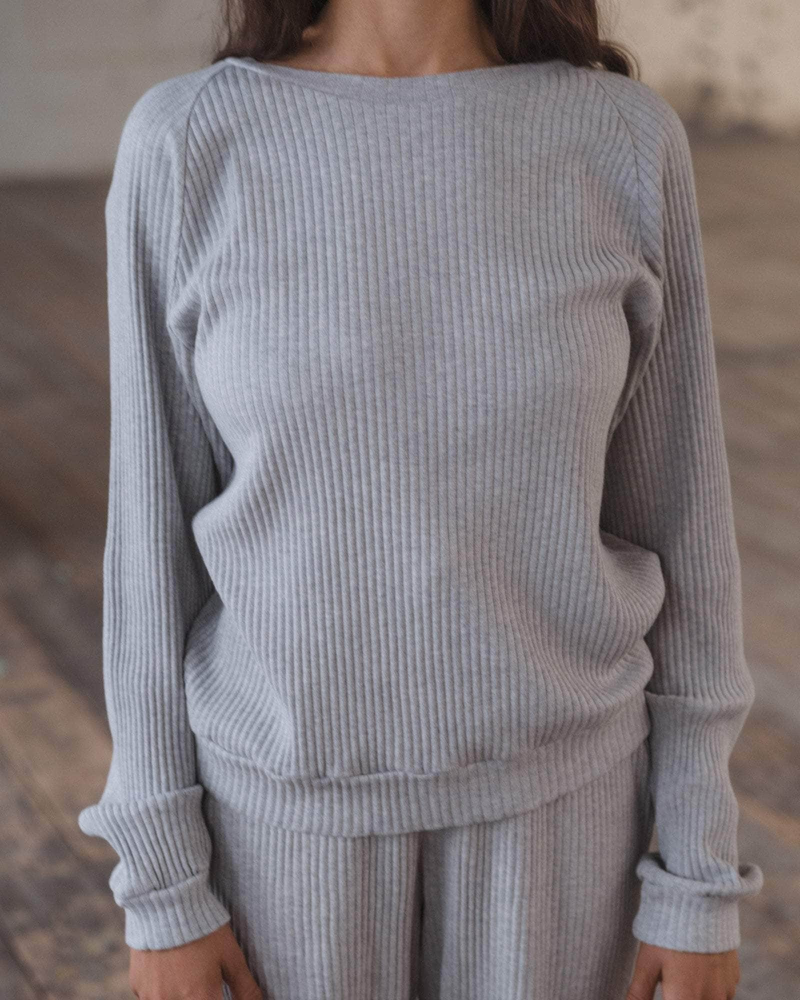 Basic Sweatshirt - Organic Cotton Rib Jersey - 4
