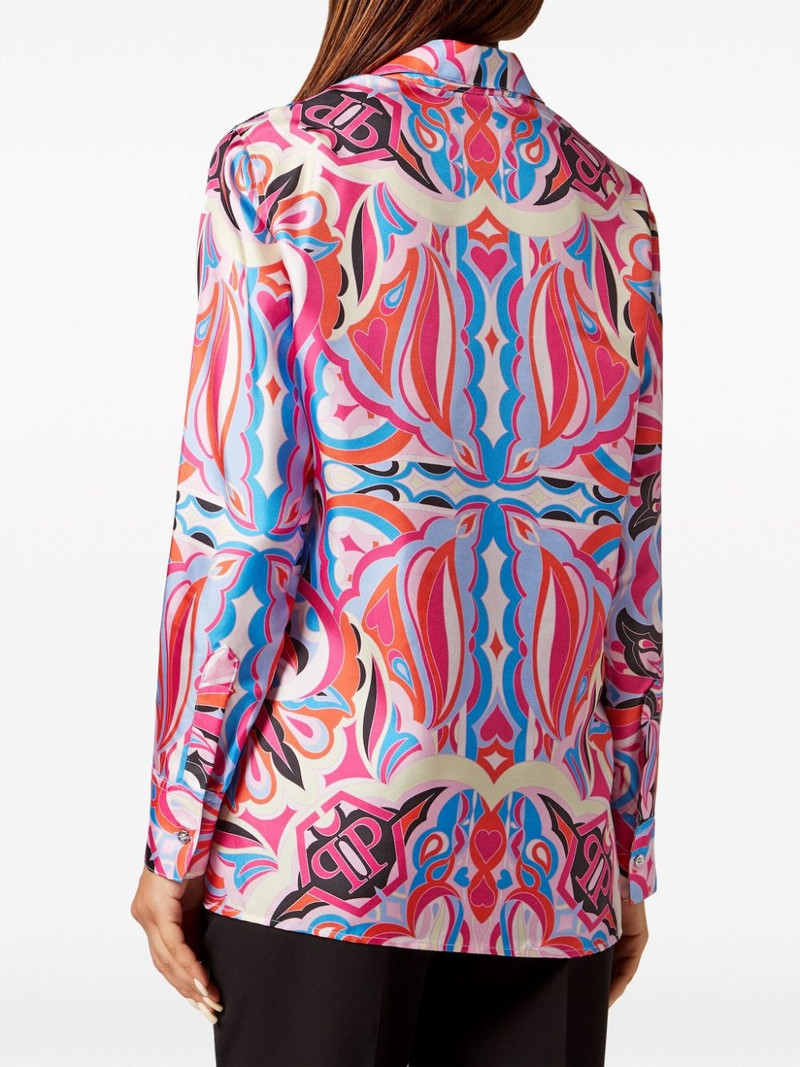 all-over graphic-print silk shirt 4