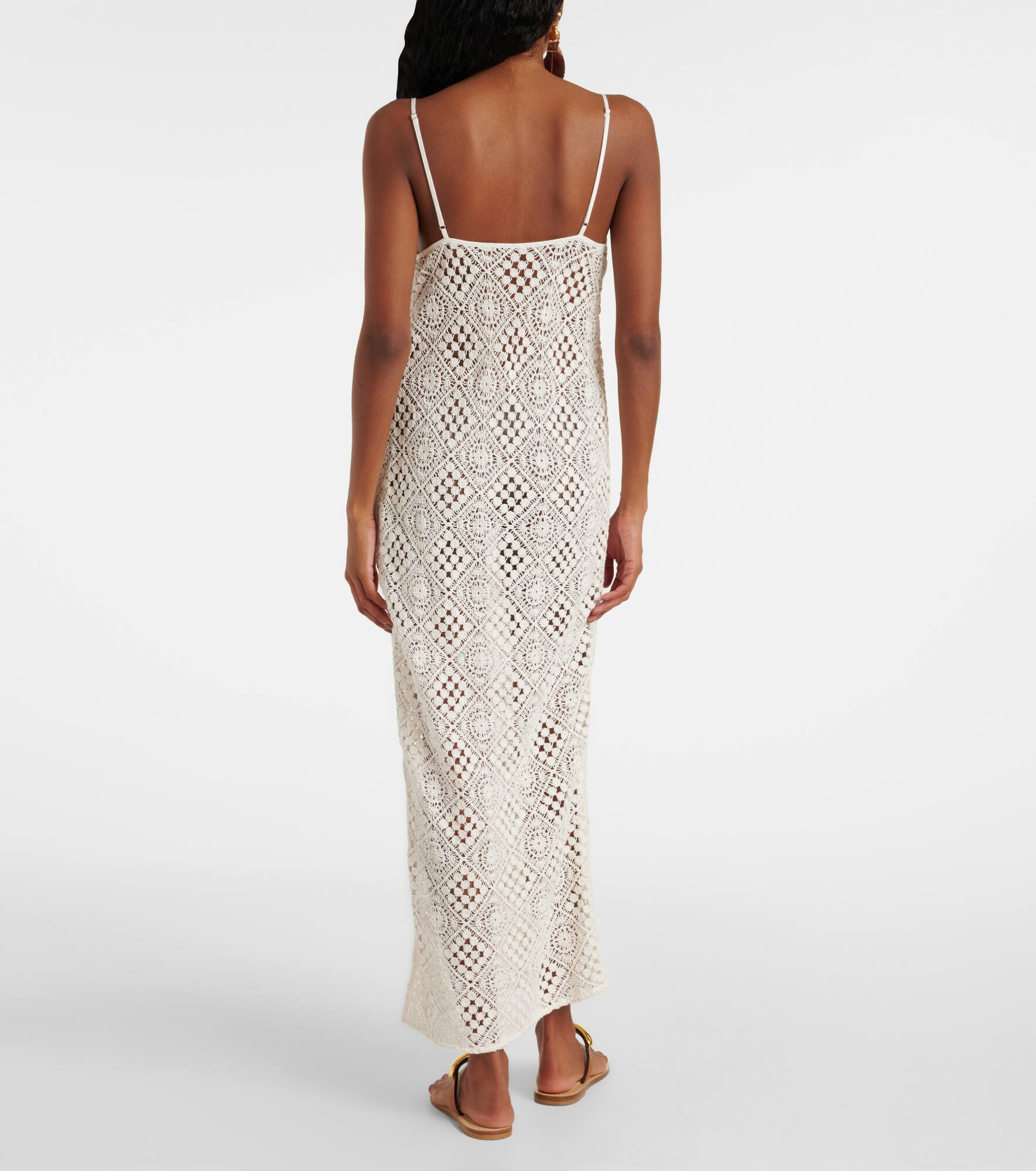 Rayure crochet cotton maxi dress - 3