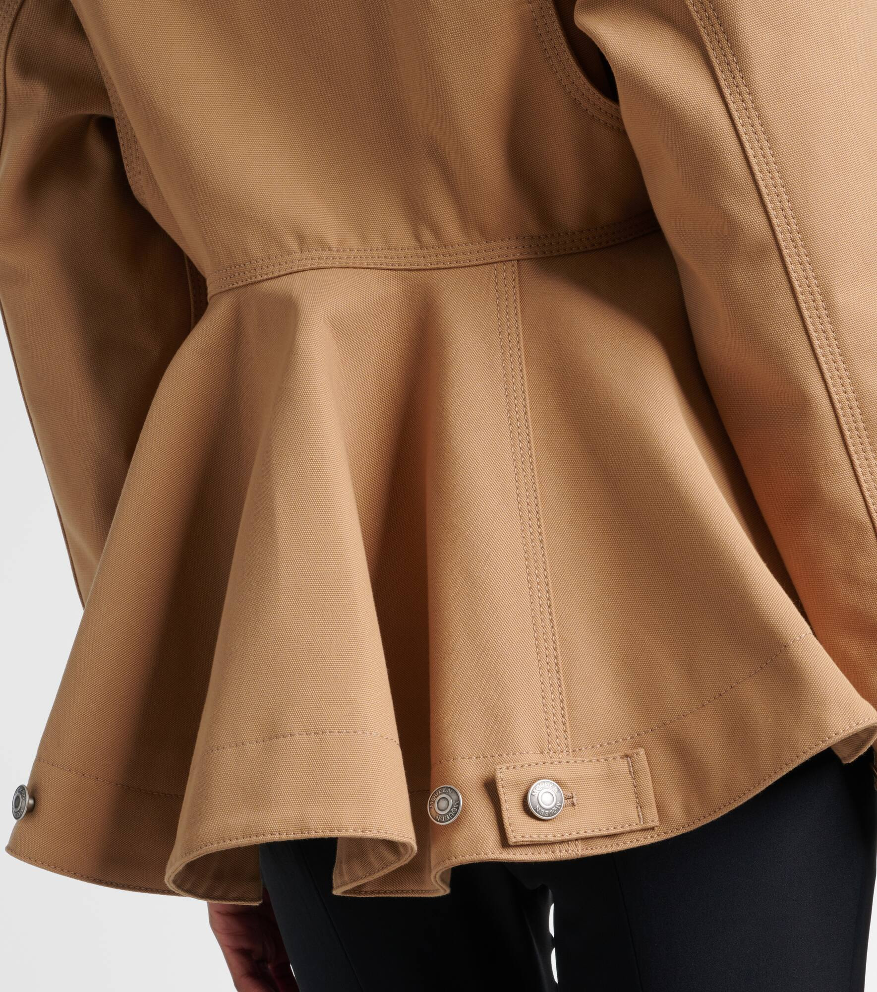 Leather-trimmed canvas jacket - 6