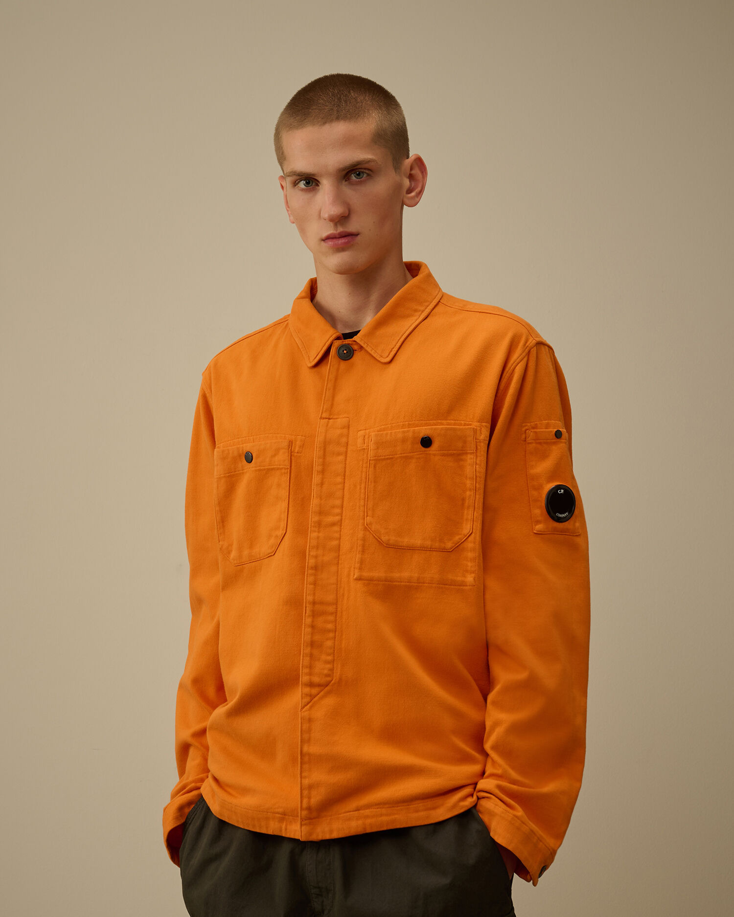 Armored Stretch Satin Lens Button Overshirt - 3
