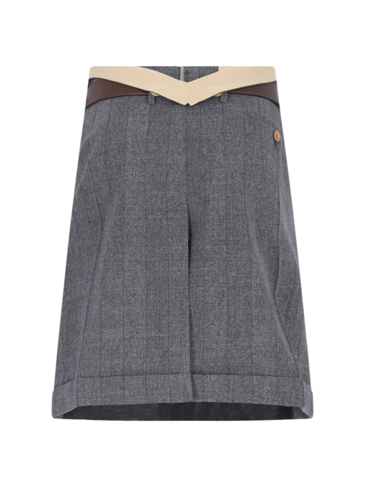 ミニスカート Prada Pinstriped Wool Skirt With Belt Prada Pinstriped wool skirt | REVERSIBLE