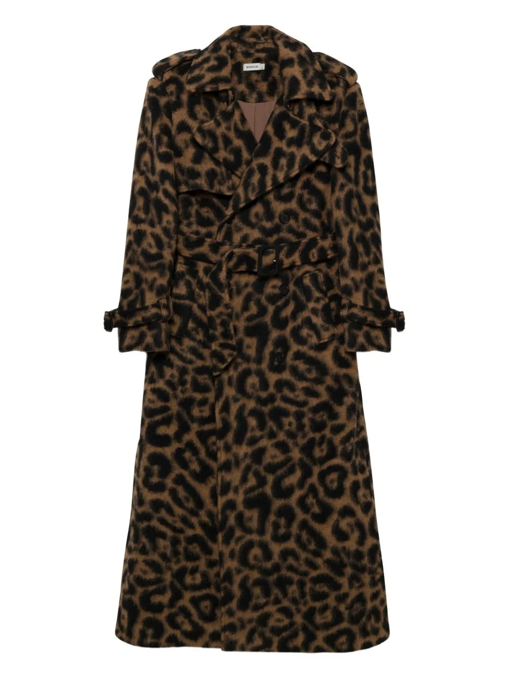 Rumi belted leopard coat - 1