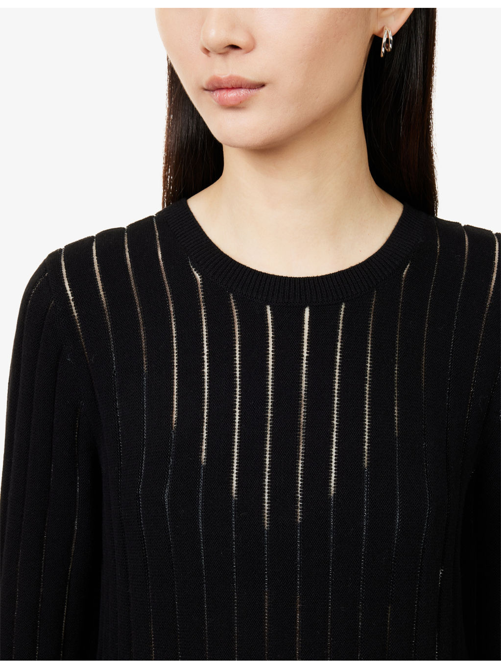 The Sheer Stripe Cotton-Blend Jumper - 5