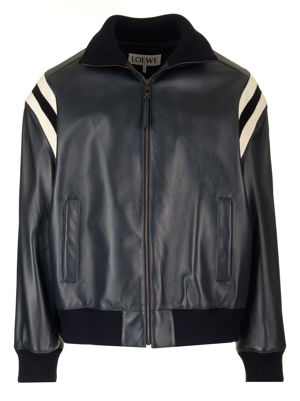 Lambskin Bomber Jacket Jackets Blue - 1