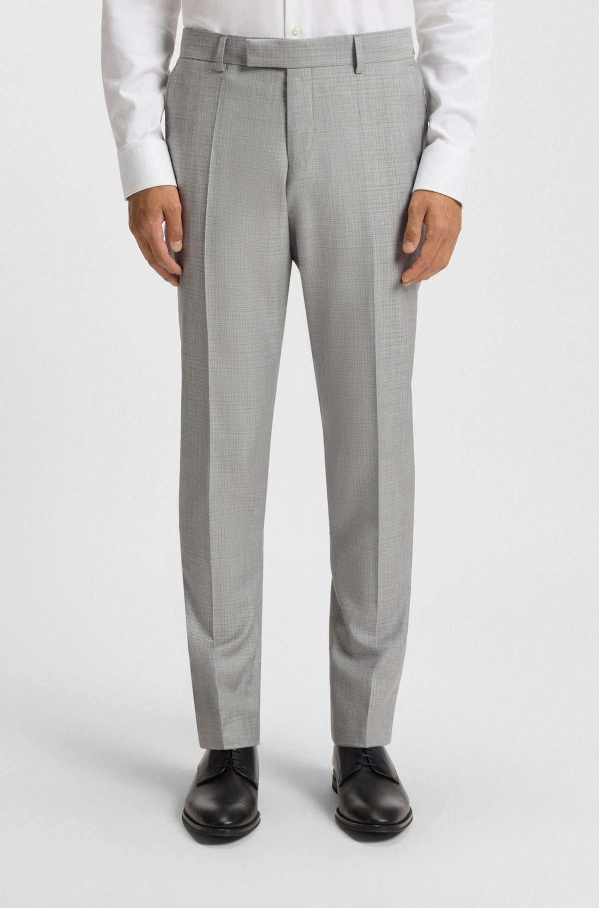 SLIM-FIT SUIT IN MICRO-PATTERNED VIRGIN WOOL - 6
