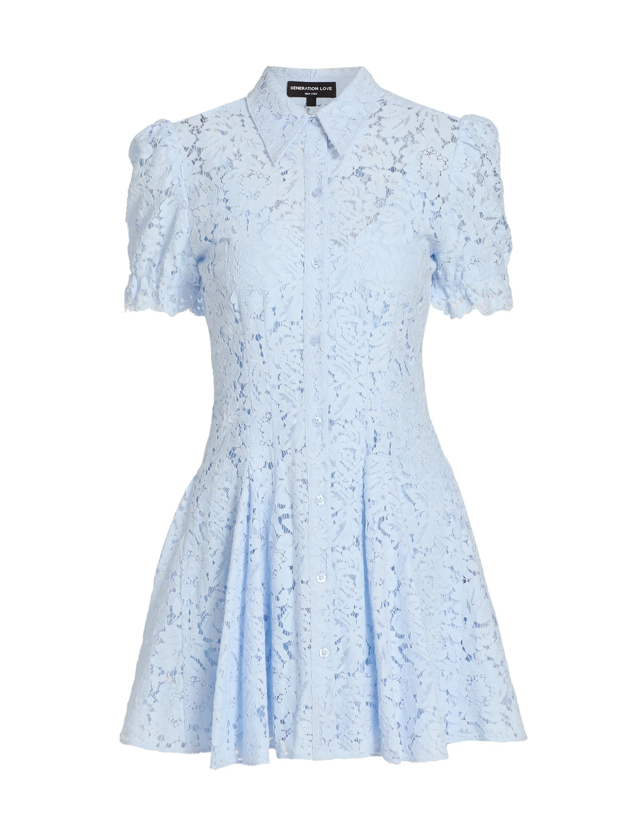 Women's Swanetta Lace Minidress - Light Blue - 1
