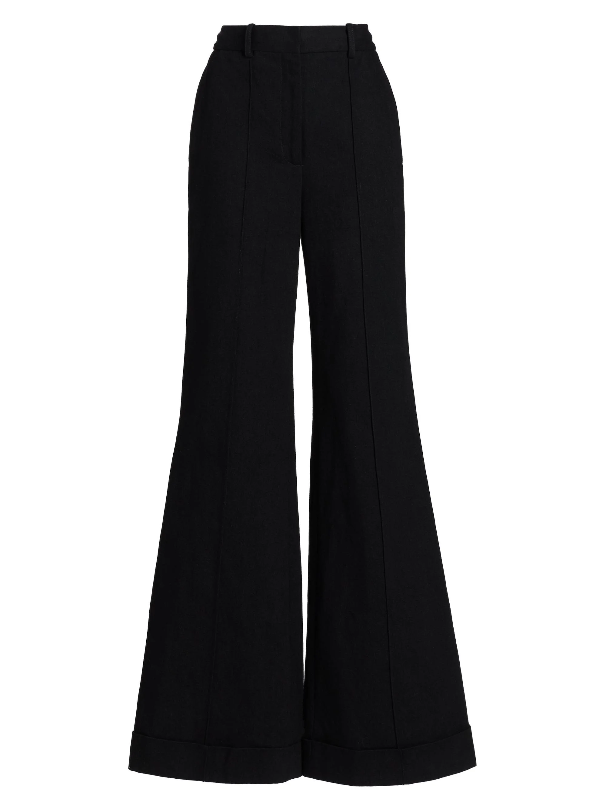 Women's Deeda Cotton Wide-Leg Pants - Black - 1