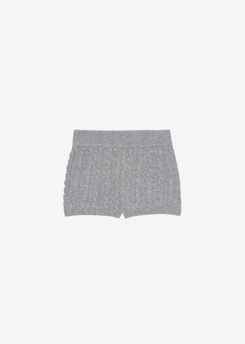 Brisbane Knit Mini Shorts - Grey 1