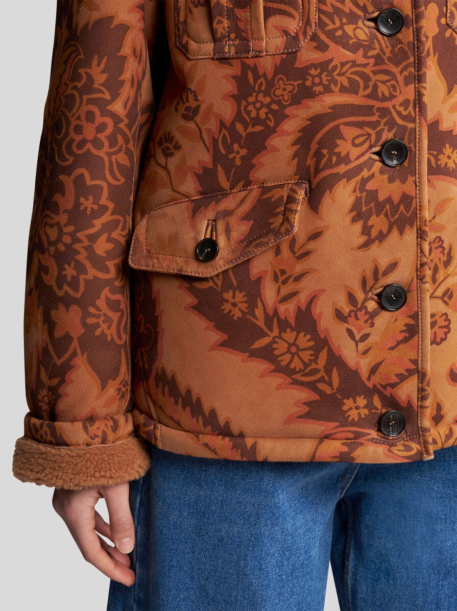 PRINTED SHEARLING JACKET - 2