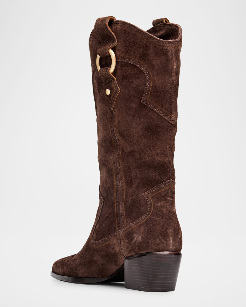 rag & bone Joni Suede Cowboy Boots outlook