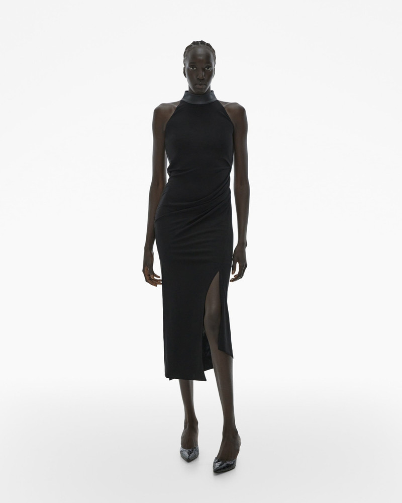 Helmut Lang Black Halter Midi Dress outlook