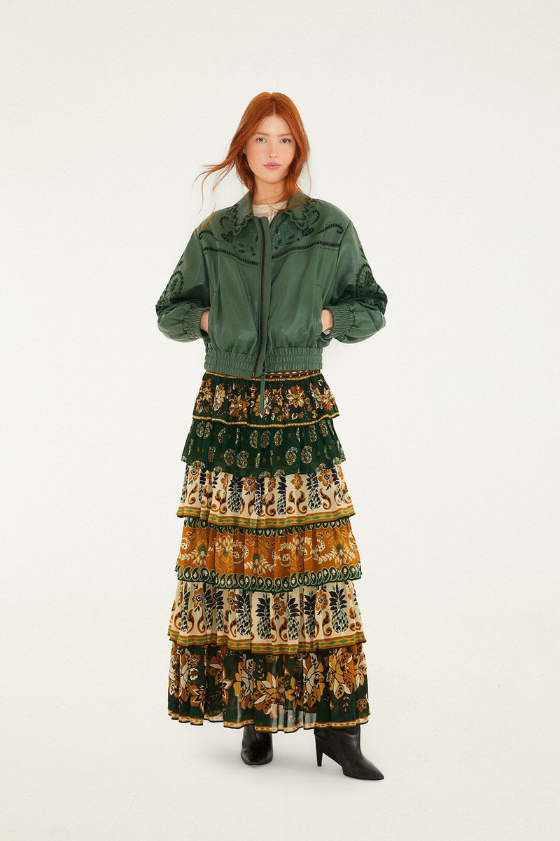 Green Richelieu Heart Leather Jacket 5