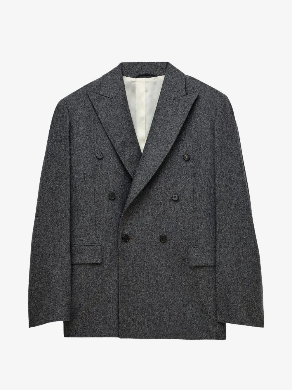 double-breasted peak-lapel blazer - 1