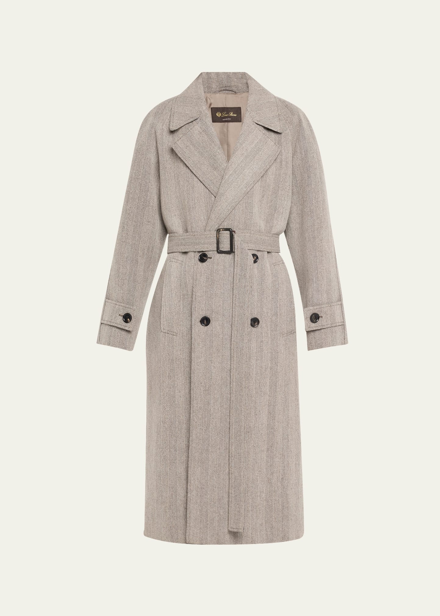 Foster Double-Breast Belted Wool Cashmere Coat - 1