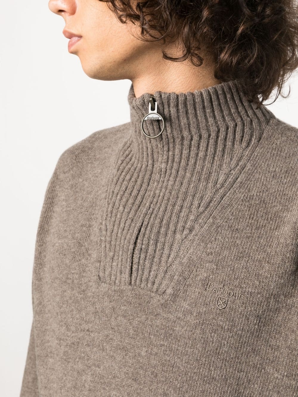 half-zip wool jumper - 5