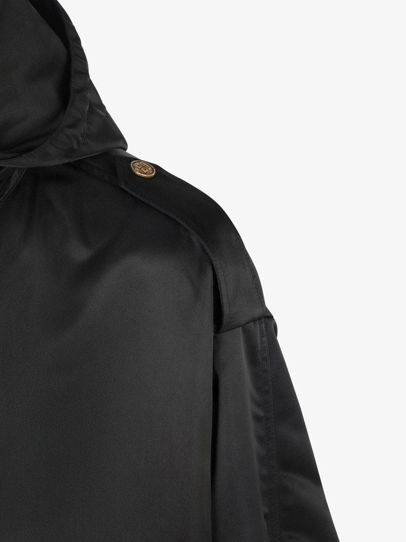 Parka in brillant nylon with 4G buttons 8