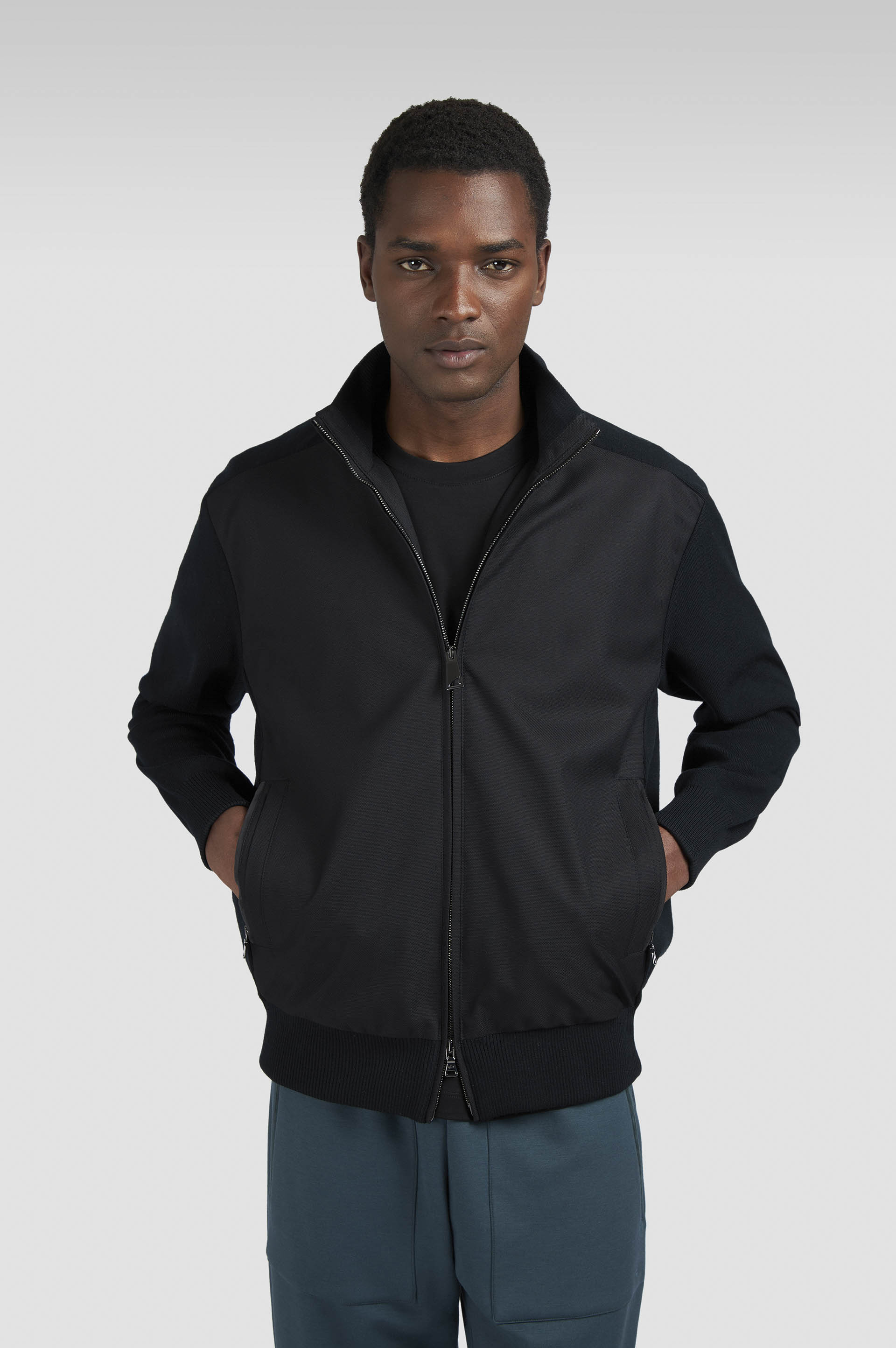 X-SOFT HYBRID ZIP-UP SWEATER IN SOFT COOL TOUCH WOOL AND TYPHOON® - 8