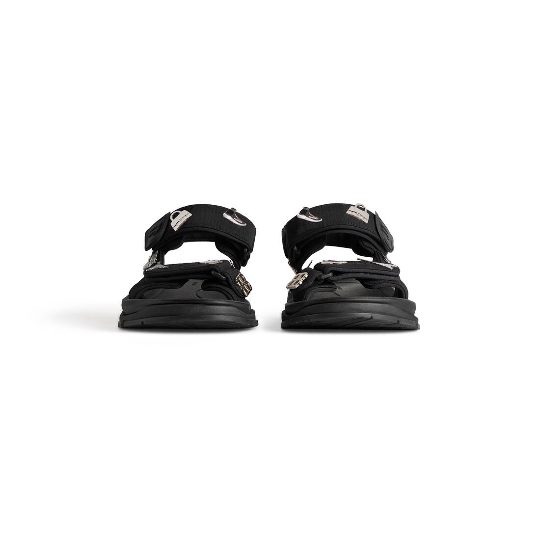 Men's Tourist Sandal With Pins in Black - 3