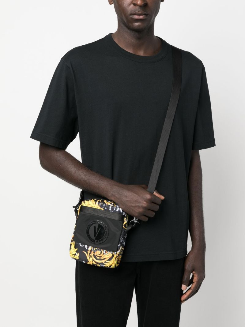 VERSACE JEANS COUTURE Barocco-print messenger bag outlook