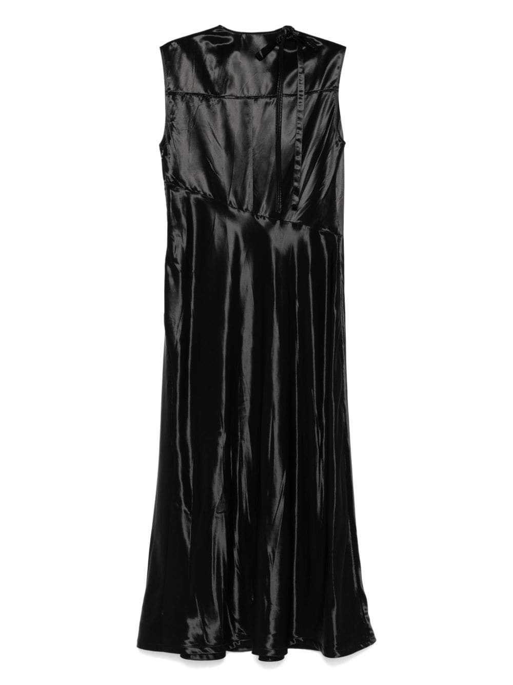 ワンピース Jil Sander Black Satin Dress Jil Sander satin midi dress | REVERSIBLE